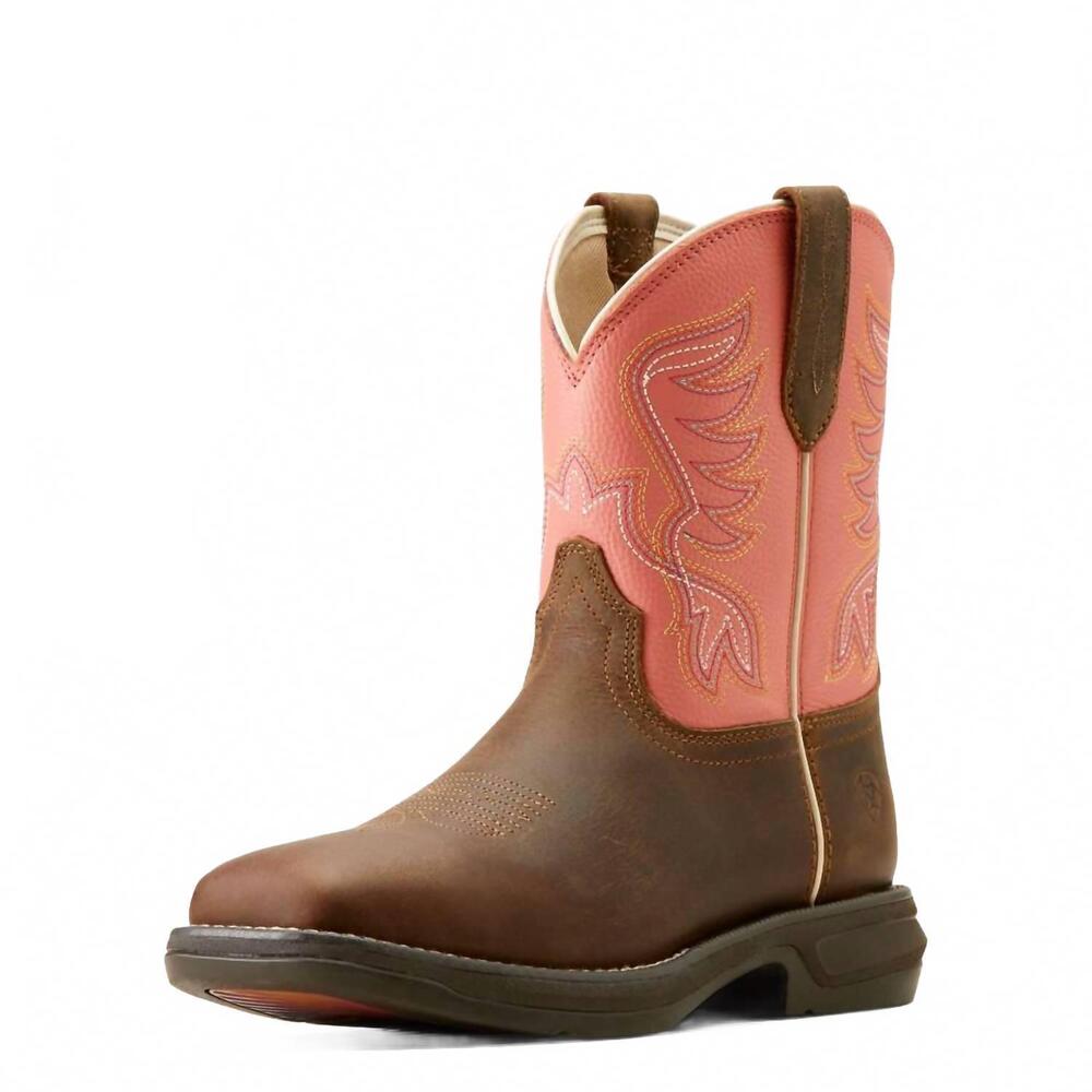 NEW ARIAT women's anthem shortie myra western boot in cosmic coral/honey bee